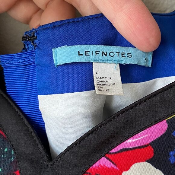 Anthropologie Leifnotes, floral dress XS, Size 0 - Picture 2 of 3